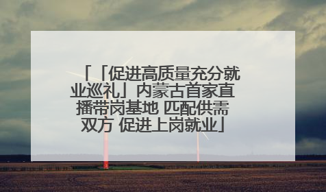 「促进高质量充分就业巡礼」内蒙古首家直播带岗基地 匹配供需双方 促进上岗就业