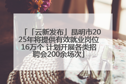 「云新发布」昆明市2025年将提供有效就业岗位16万个 计划开展各类招聘会200余场次