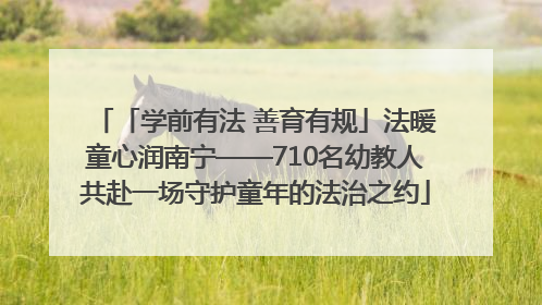 「学前有法 善育有规」法暖童心润南宁——710名幼教人共赴一场守护童年的法治之约
