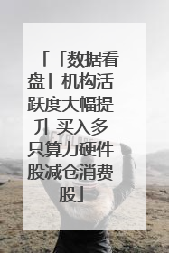 「数据看盘」机构活跃度大幅提升 买入多只算力硬件股减仓消费股