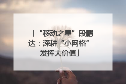 “移动之星”段鹏达：深耕“小网格” 发挥大价值