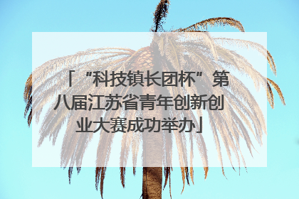 “科技镇长团杯”第八届江苏省青年创新创业大赛成功举办