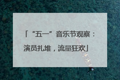 “五一”音乐节观察：演员扎堆，流量狂欢