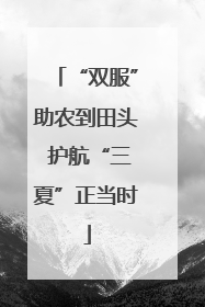 “双服”助农到田头 护航“三夏”正当时