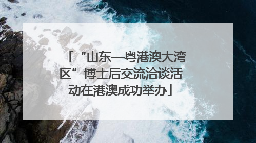 “山东—粤港澳大湾区”博士后交流洽谈活动在港澳成功举办