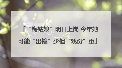 “梅姑娘”明日上岗 今年她可能“出镜”少但“戏份”重