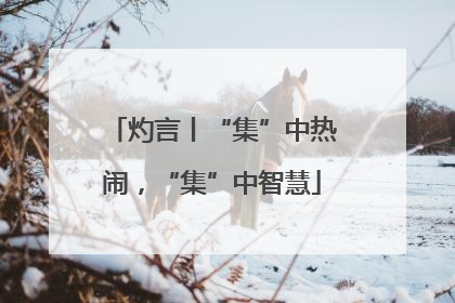灼言丨“集”中热闹，“集”中智慧