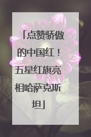 点赞骄傲的中国红！五星红旗亮相哈萨克斯坦