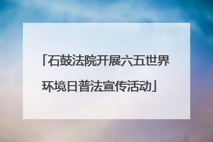 石鼓法院开展六五世界环境日普法宣传活动