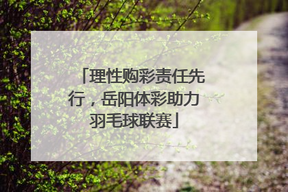 理性购彩责任先行，岳阳体彩助力羽毛球联赛