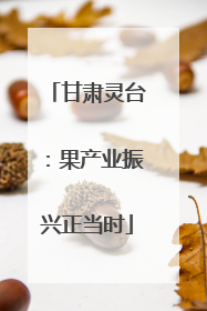 甘肃灵台：果产业振兴正当时