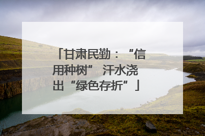 甘肃民勤：“信用种树” 汗水浇出“绿色存折”