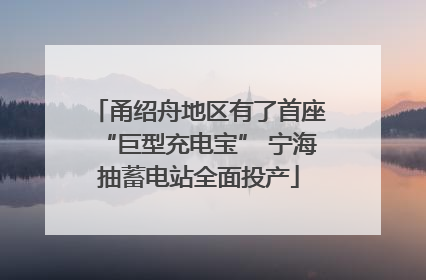 甬绍舟地区有了首座“巨型充电宝” 宁海抽蓄电站全面投产