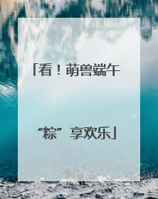 看！萌兽端午“粽”享欢乐
