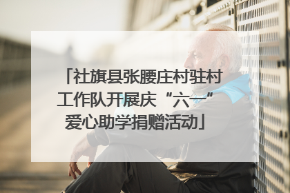 社旗县张腰庄村驻村工作队开展庆“六一”爱心助学捐赠活动