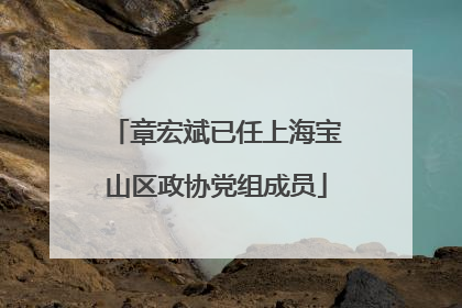 章宏斌已任上海宝山区政协党组成员