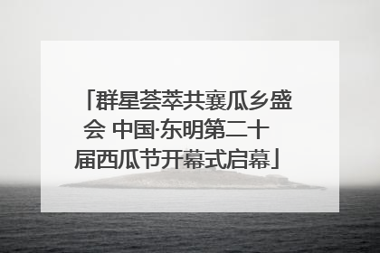 群星荟萃共襄瓜乡盛会 中国·东明第二十届西瓜节开幕式启幕