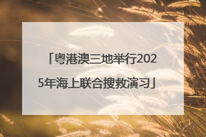 粤港澳三地举行2025年海上联合搜救演习