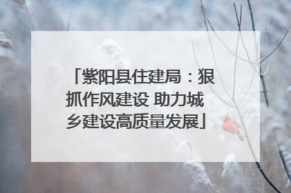 紫阳县住建局：狠抓作风建设 助力城乡建设高质量发展