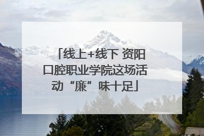 线上+线下 资阳口腔职业学院这场活动“廉”味十足