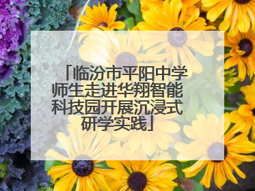 临汾市平阳中学师生走进华翔智能科技园开展沉浸式研学实践