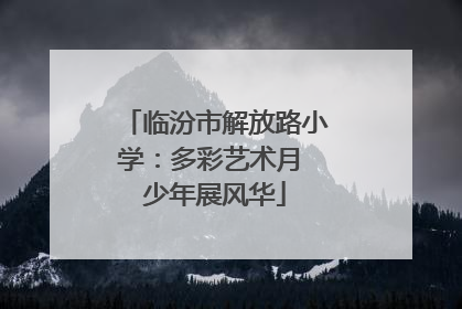 临汾市解放路小学：多彩艺术月 少年展风华