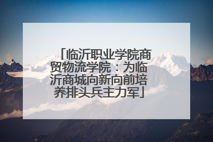 临沂职业学院商贸物流学院：为临沂商城向新向前培养排头兵主力军