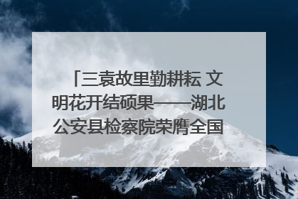三袁故里勤耕耘 文明花开结硕果——湖北公安县检察院荣膺全国文明单位称号