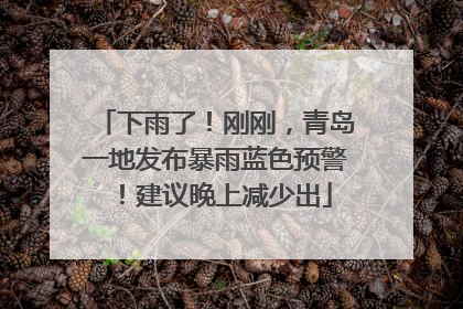 下雨了！刚刚，青岛一地发布暴雨蓝色预警！建议晚上减少出