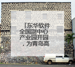 东华软件全国副中心产业园开园，为青岛高质量发展注入新动能