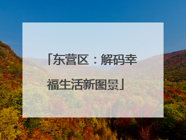 东营区：解码幸福生活新图景
