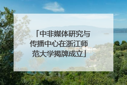 中非媒体研究与传播中心在浙江师范大学揭牌成立