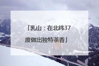 乳山：在北纬37度做出独特茶香