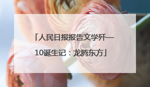 人民日报报告文学歼—10诞生记：龙腾东方