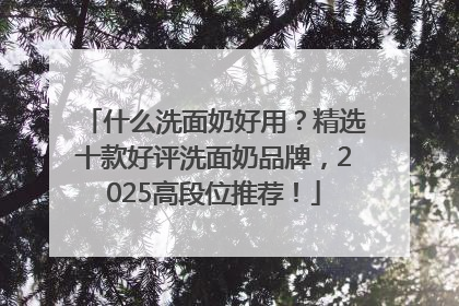 什么洗面奶好用？精选十款好评洗面奶品牌，2025高段位推荐！