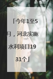 今年1至5月，河北实施水利项目1931个