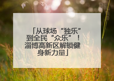 从球场“独乐”到全民“众乐”！淄博高新区解锁健身新力量