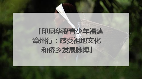 印尼华裔青少年福建漳州行：感受祖地文化和侨乡发展脉搏