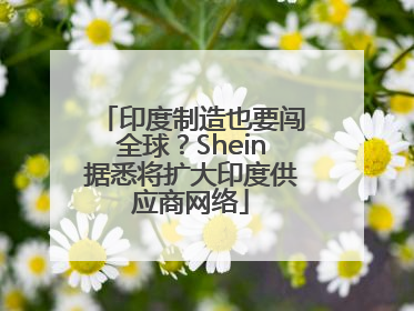 印度制造也要闯全球？Shein据悉将扩大印度供应商网络