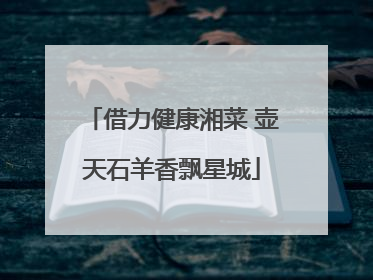 借力健康湘菜 壶天石羊香飘星城