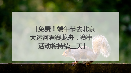 免费！端午节去北京大运河看赛龙舟，赛事活动将持续三天