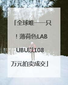 全球唯一一只！薄荷色LABUBU以108万元拍卖成交