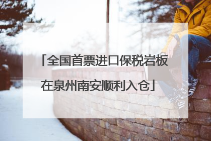 全国首票进口保税岩板在泉州南安顺利入仓