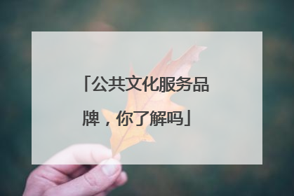 公共文化服务品牌，你了解吗