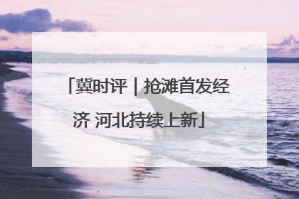 冀时评｜抢滩首发经济 河北持续上新