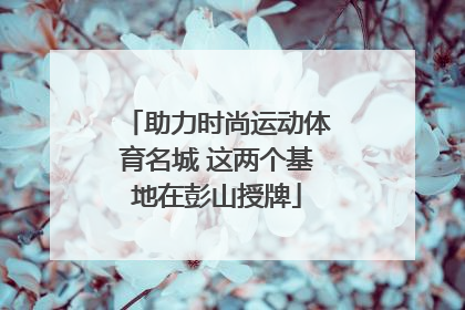 助力时尚运动体育名城 这两个基地在彭山授牌