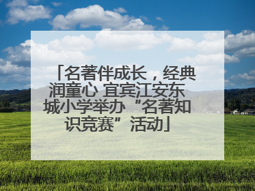 名著伴成长，经典润童心 宜宾江安东城小学举办“名著知识竞赛”活动