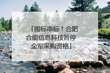 围标串标！合肥合能信息科技暂停全军采购资格