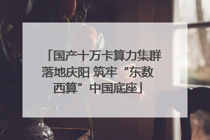 国产十万卡算力集群落地庆阳 筑牢“东数西算”中国底座