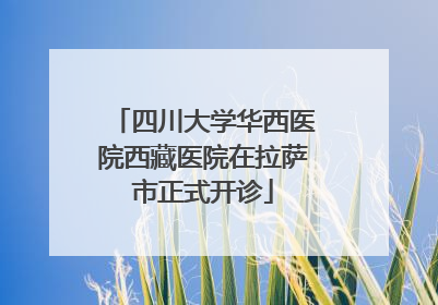 四川大学华西医院西藏医院在拉萨市正式开诊
